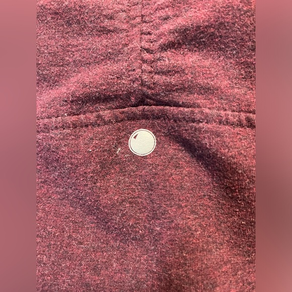 Women’s large burgundy turtle neck/cowel neck Yogacore sweatshirt. - Picture 7 of 8